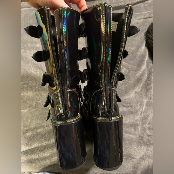 YRU Dune Mushroom Holographic Platform Boots Size 9 - Picture 4 of 9